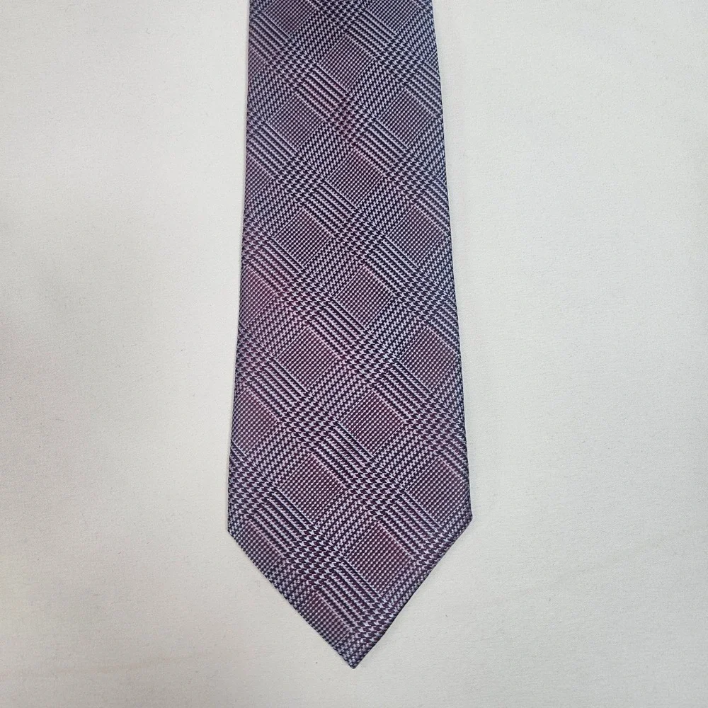 Beau Brummell Soho Men's 100% Silk‎ Plaid Necktie Hand Made